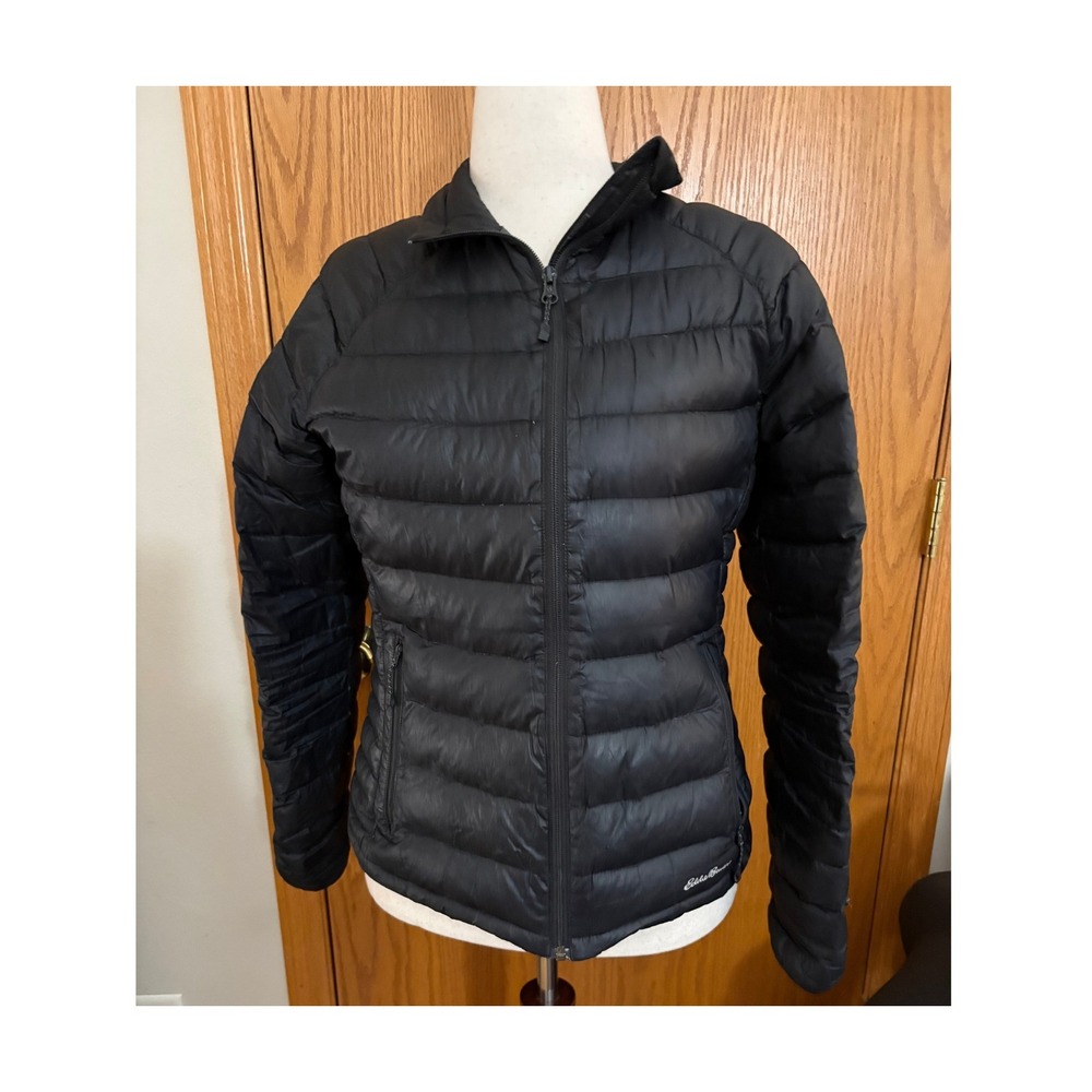 Eddie Bauer First Ascent StormDown 800 Puffer Jacket Womens Medium Black 0963